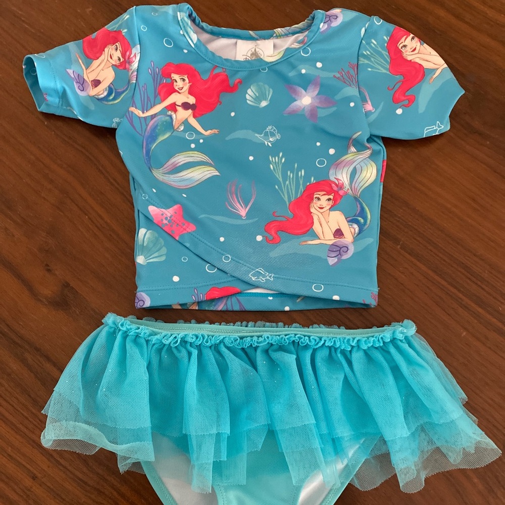 Disney Little Mermaid Swim Set and matching swim shoes